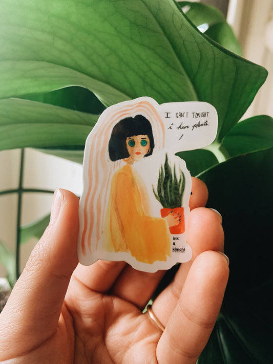 Got Plants Tonight? Cute Art Sticker by Erin Kim