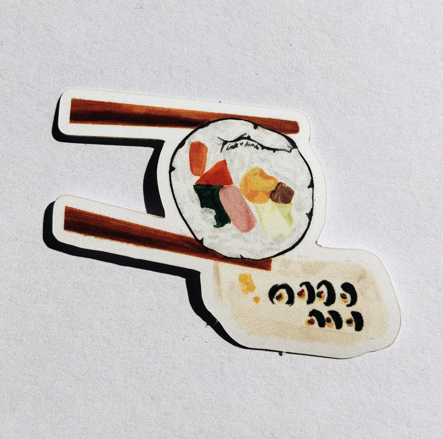 Kimbap Cute Korean Snack Matte Sticker